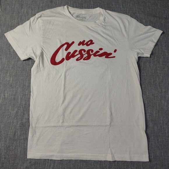 Elle King No Cussin Band T-Shirt Size Medium White Red Cursive Spell Out - Picture 1 of 11
